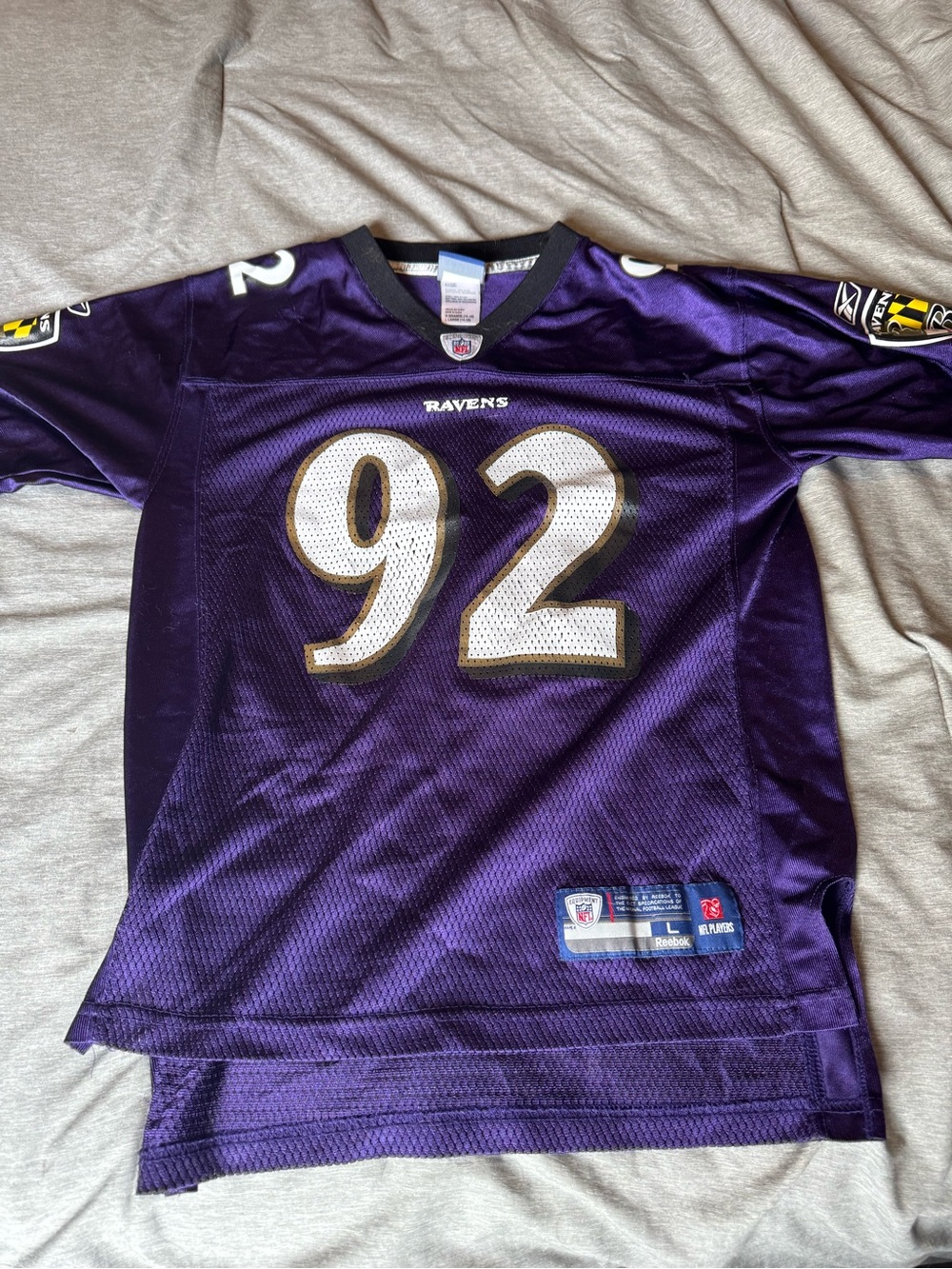 Reebok Purple Baltimore Ravens #92 Kids Jersey